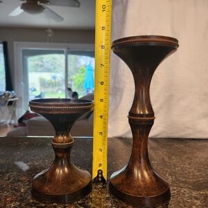 Elegant Brown Candle Holders